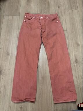 Levi's 501 red jeans